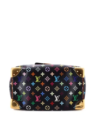 Pre-owned Louis Vuitton Speedy Handbag Monogram Multicolor 30 Satchel In Black