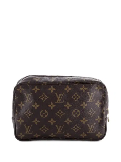 Pre-owned Louis Vuitton Trousse Toiletry Monogram Canvas 23 Pouch In Brown