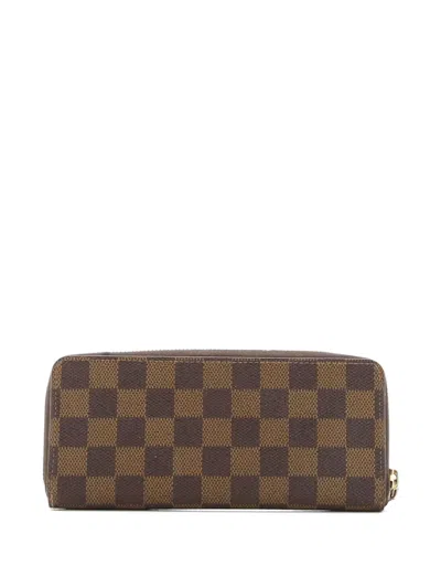 Pre-owned Louis Vuitton Clemence Wallet Damier Small Wallets In Brown
