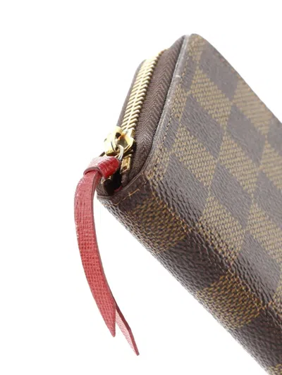 Pre-owned Louis Vuitton Clemence Wallet Damier Small Wallets In Brown