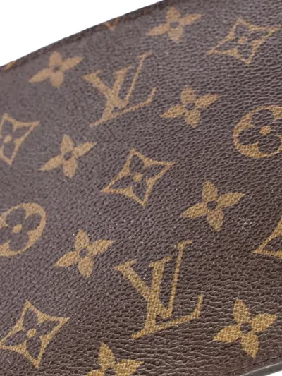 Pre-owned Louis Vuitton Neverfull Pochette Monogram Canvas Large Pouch In Brown