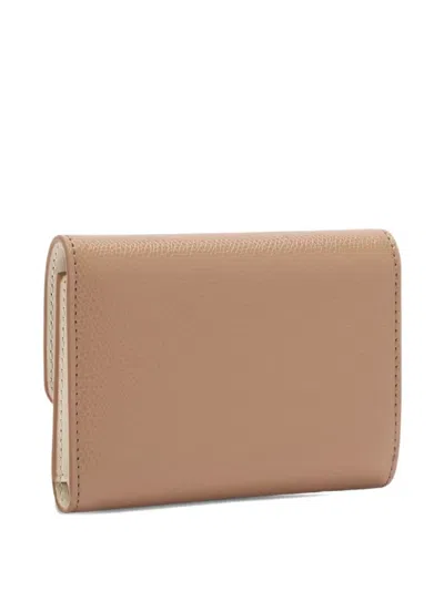 Furla Iride Grained Compact Wallet In Gold