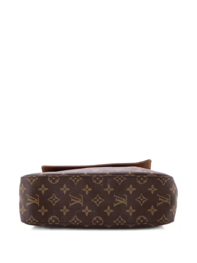 Pre-owned Louis Vuitton Looping Handbag Monogram Canvas Mini Satchel In Brown