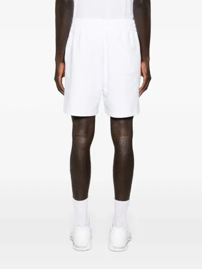 Casablanca Drawstring Graphic Track Shorts In White