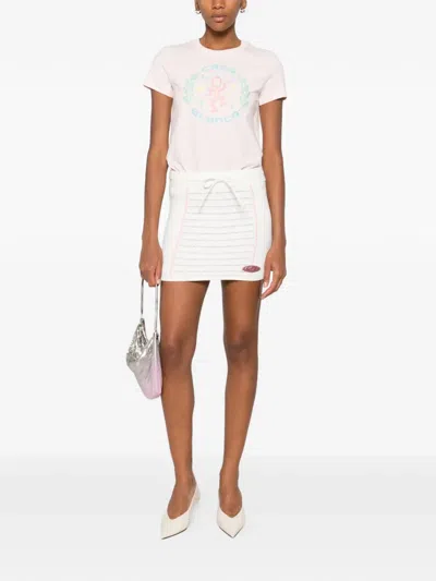 Casablanca Graphic Cotton T-shirt In Pink