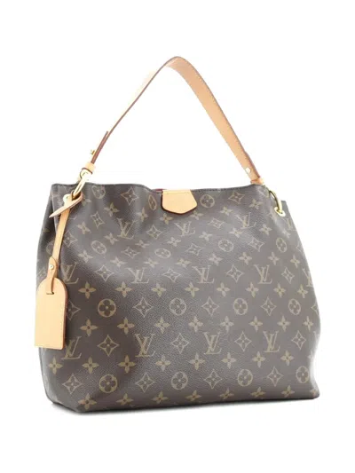 Pre-owned Louis Vuitton Graceful Handbag Monogram Canvas Pm Hobo Bag In Brown
