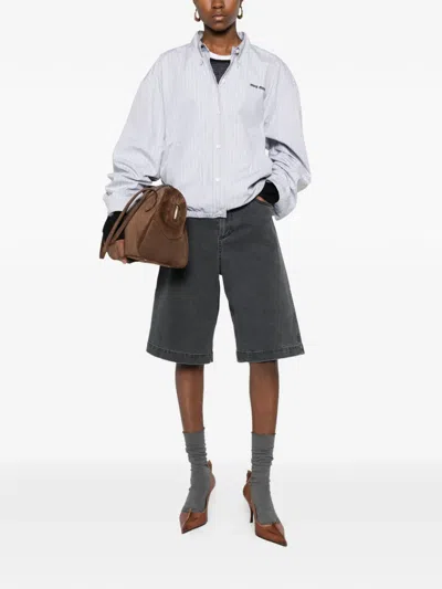 Tela D. Bristol Denim Shorts In Blue