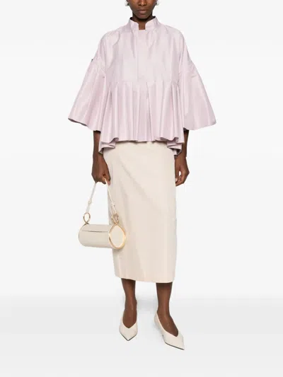 Parlor Flounce-hem Jacket In Pink