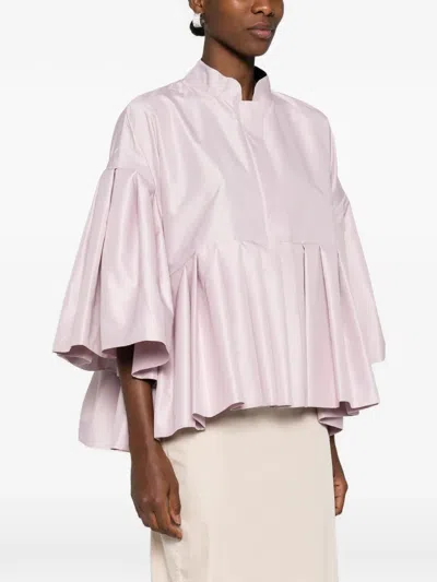 Parlor Flounce-hem Jacket In Pink
