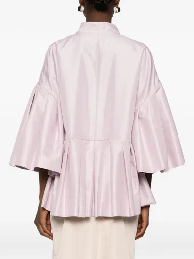 Parlor Flounce-hem Jacket In Pink
