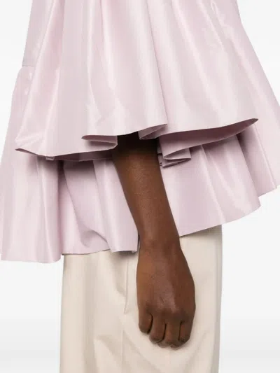 Parlor Flounce-hem Jacket In Pink