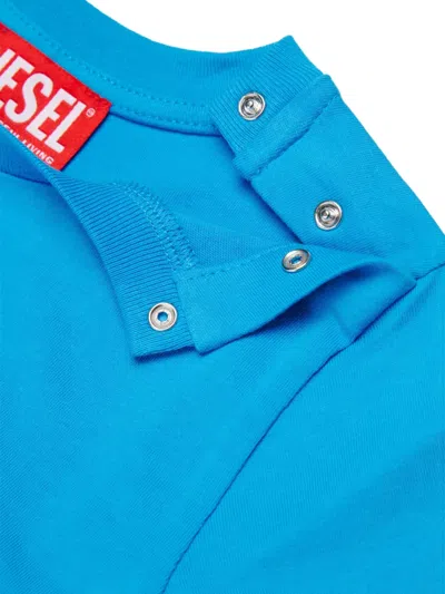 Diesel Tolpyb Logo-print T-shirt In Blue