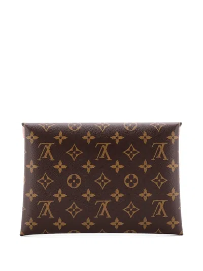 Pre-owned Louis Vuitton Kirigami Pochette Monogram Canvas Gm Pouch In Brown
