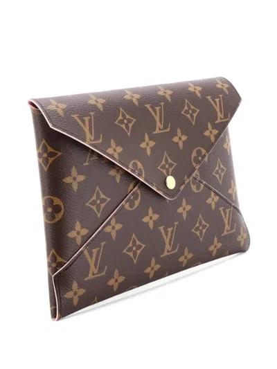 Pre-owned Louis Vuitton Kirigami Pochette Monogram Canvas Gm Pouch In Brown