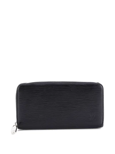Pre-owned Louis Vuitton Zippy Wallet Epi Leather Small Wallets In Black