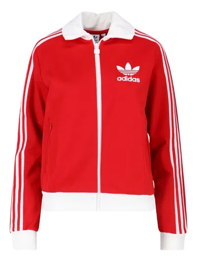Adidas Originals Originals Classic Track Jacket In Red