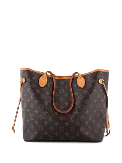 Pre-owned Louis Vuitton Neverfull Monogram Canvas Mm Tote Bag In Brown