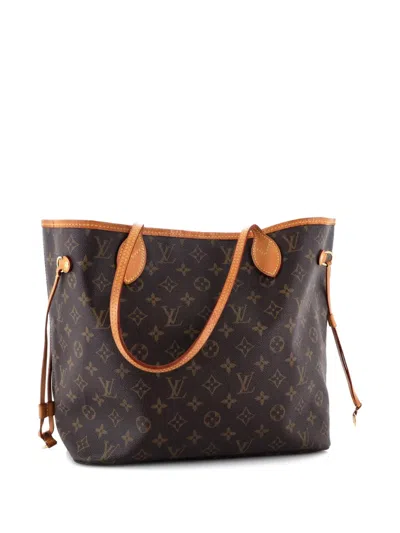 Pre-owned Louis Vuitton Neverfull Monogram Canvas Mm Tote Bag In Brown