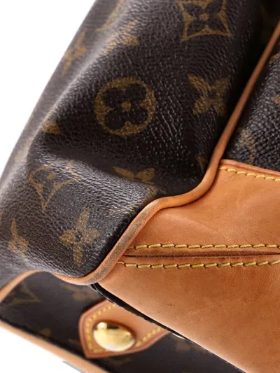 Pre-owned Louis Vuitton Retiro Handbag Monogram Canvas Pm Satchel In Brown