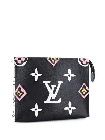 Pre-owned Louis Vuitton Toiletry Wild At Heart Monogram Giant 26 Pouch In Black