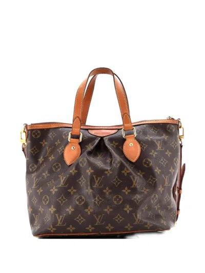 Pre-owned Louis Vuitton Palermo Handbag Monogram Canvas Pm Tote Bag In Brown