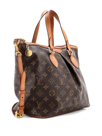 Pre-owned Louis Vuitton Palermo Handbag Monogram Canvas Pm Tote Bag In Brown