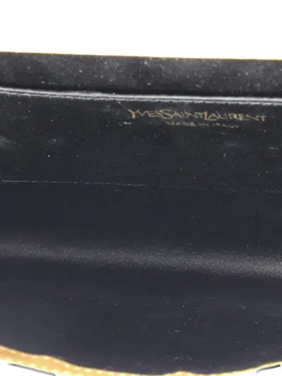 Pre-owned Saint Laurent Belle De Jour Leather Large Clutch Bag In Brown