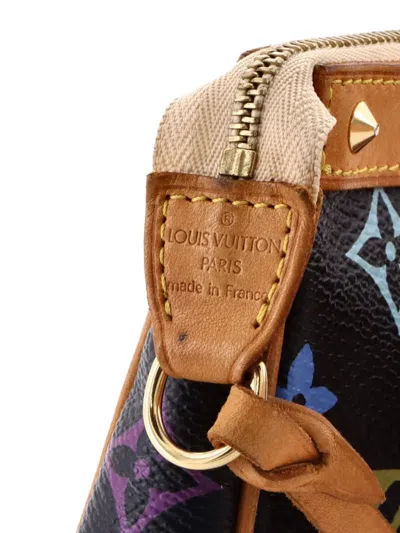 Pre-owned Louis Vuitton Pochette Accessoires Monogram Multicolor Clutch Bag In Black