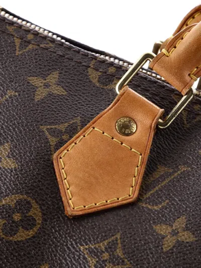 Pre-owned Louis Vuitton Speedy Bandouliere Bag Monogram Canvas 35 Satchel In Brown