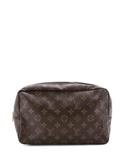 Pre-owned Louis Vuitton Trousse Toiletry Monogram Canvas 28 Pouch In Brown