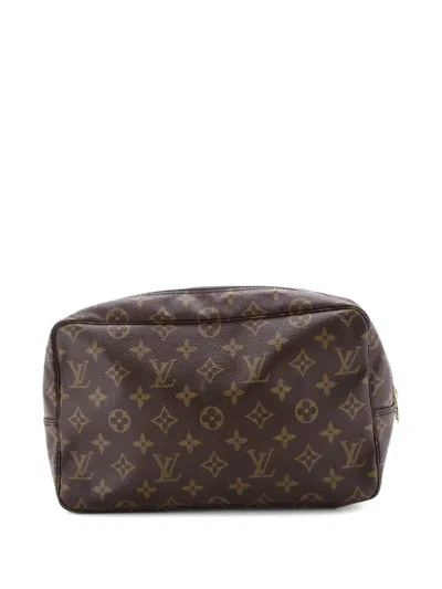 Pre-owned Louis Vuitton Trousse Toiletry Monogram Canvas 28 Pouch In Brown
