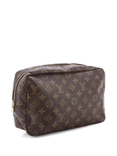 Pre-owned Louis Vuitton Trousse Toiletry Monogram Canvas 28 Pouch In Brown