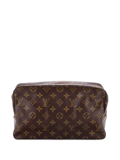 Pre-owned Louis Vuitton Trousse Toiletry Monogram Canvas 28 Pouch In Brown