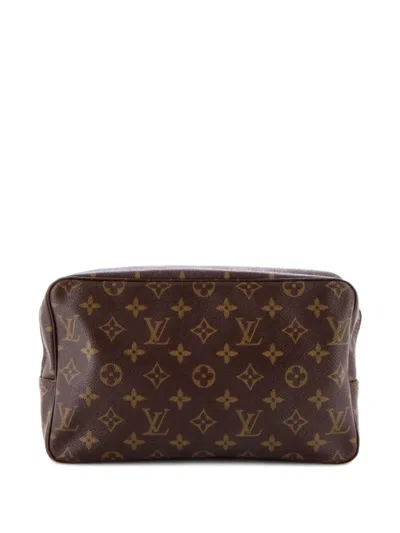 Pre-owned Louis Vuitton Trousse Toiletry Monogram Canvas 28 Pouch In Brown
