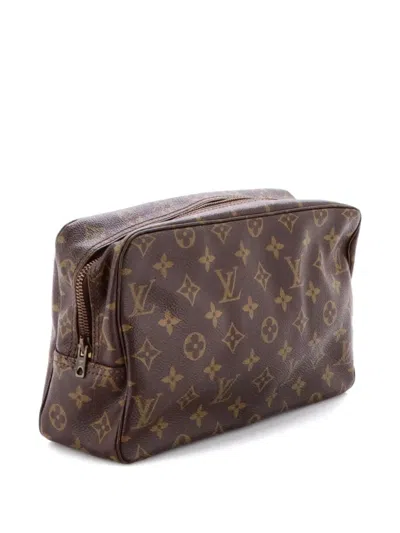 Pre-owned Louis Vuitton Trousse Toiletry Monogram Canvas 28 Pouch In Brown
