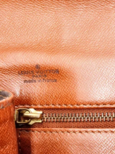 Pre-owned Louis Vuitton Dame Pochette Monogram Canvas Gm Clutch Bag In Brown