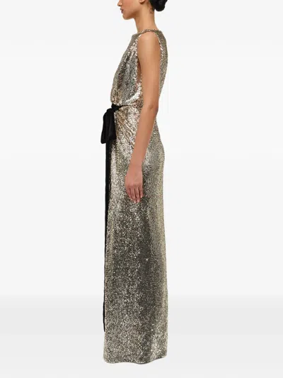 Simkhai Felicity Sequin Maxi Dress In Gold