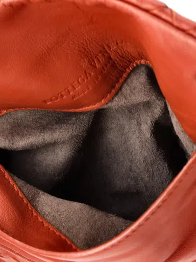 Pre-owned Bottega Veneta Expandable Chain Intrecciato Nappa Small Crossbody Bag In Brown