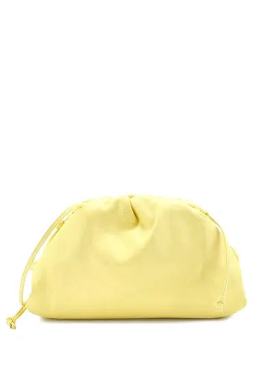 Pre-owned Bottega Veneta The Pouch Leather Mini Crossbody Bag In Yellow