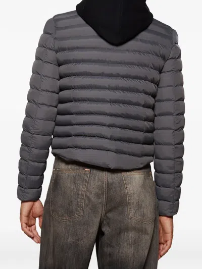 Praying Hooded Puffer Hoodie Jacket In Brown