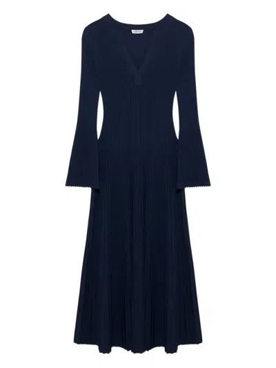 Simkhai Genna Bell-sleeve Midi Dress In Blue