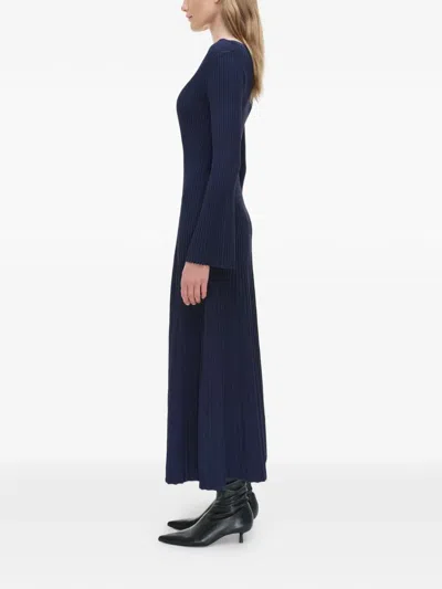 Simkhai Genna Bell-sleeve Midi Dress In Blue