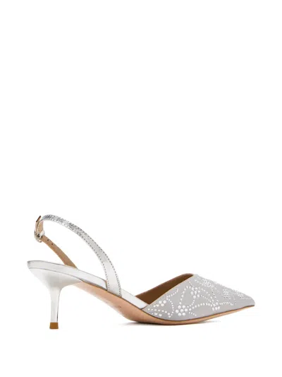 Nicoli 60mm Dahna Embellished Slingback Pumps In Gray