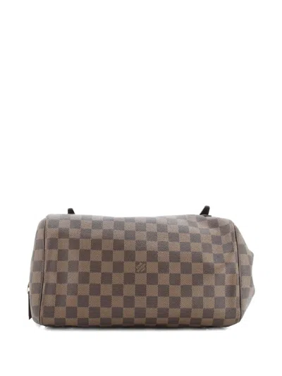 Pre-owned Louis Vuitton Rivington Damier Gm Satchel In Brown