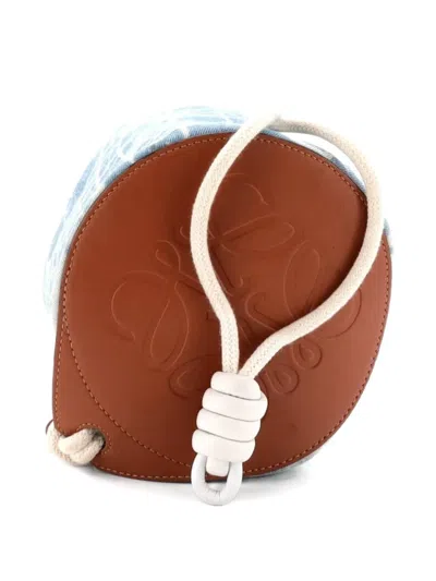 Pre-owned Loewe Sailor Bucket Denim Backpack In Blue