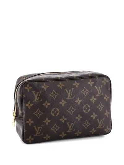 Pre-owned Louis Vuitton Trousse Toiletry Monogram Canvas 23 Pouch In Brown