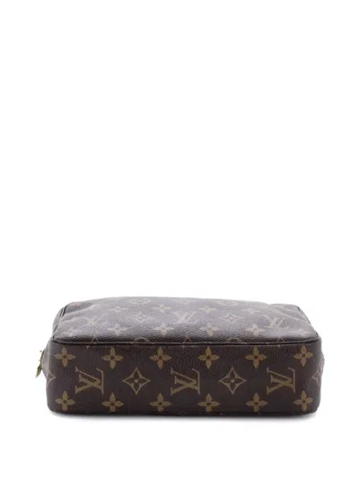 Pre-owned Louis Vuitton Trousse Toiletry Monogram Canvas 23 Pouch In Brown