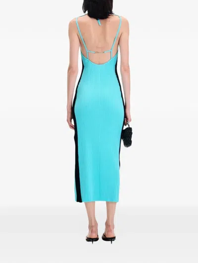 Ph5 Basil Side-slit Sleeveless Dress In Blue