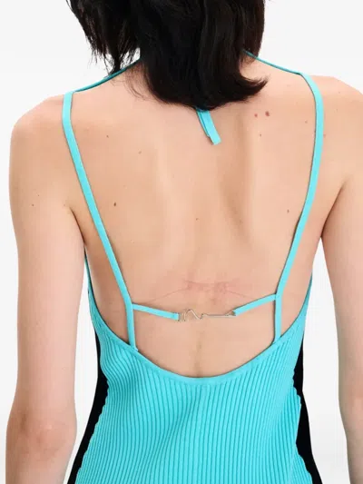 Ph5 Basil Side-slit Sleeveless Dress In Blue