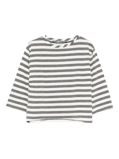Minimu' Striped Top In Gray